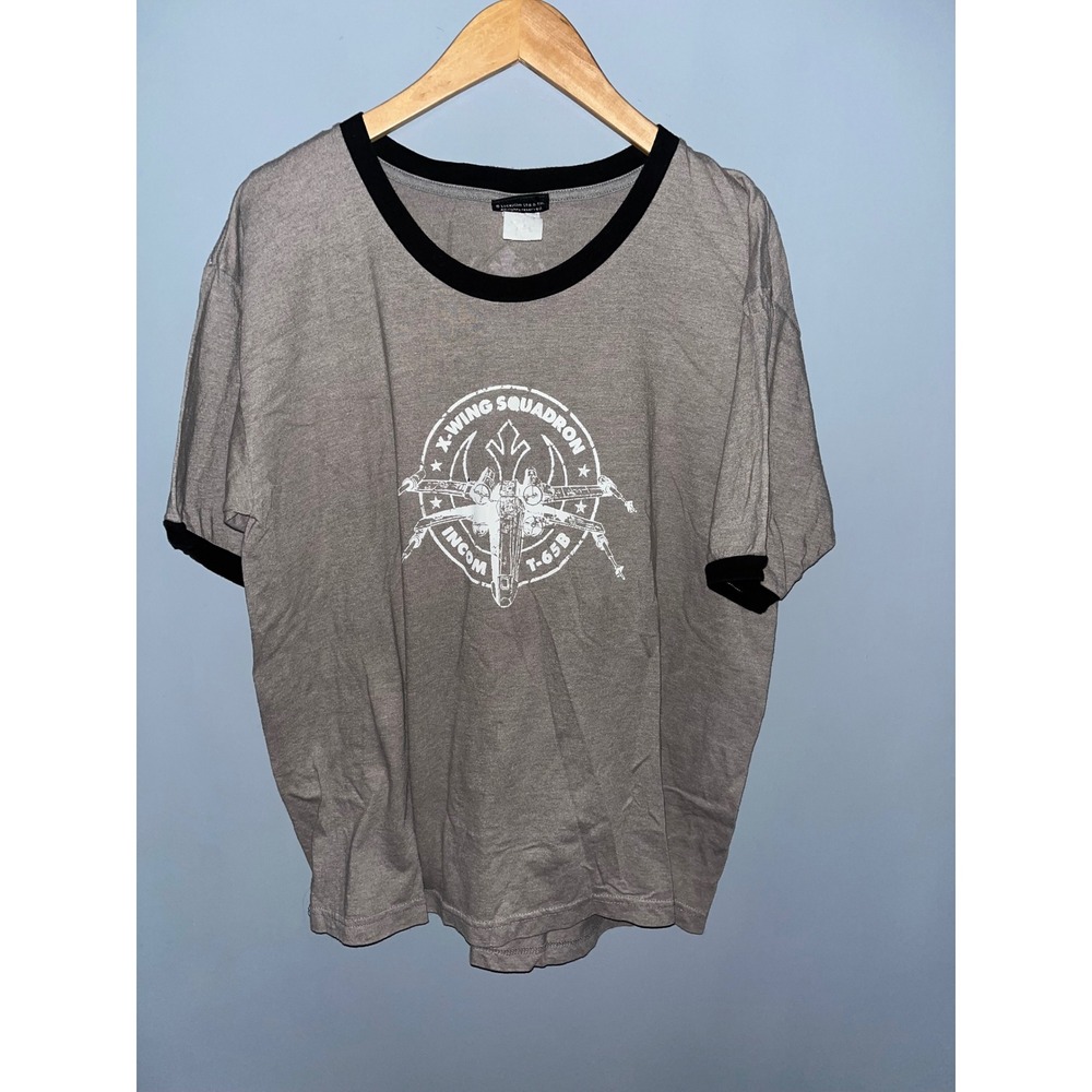 Star Wars X Wing Squadron T-65B Graphic T Shirt Men's Size XL Ringer Tee